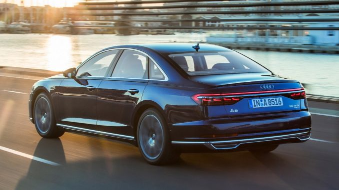 2019 Audi A8 side and rear styling