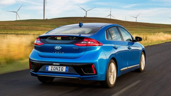 2018 hyundai ioniq side and rear