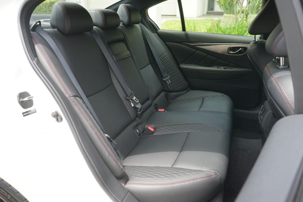 2018 Infiniti Q50 Red Sport rear seats