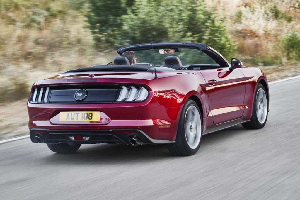 2019 Ford Mustang GT Convertible rear top down